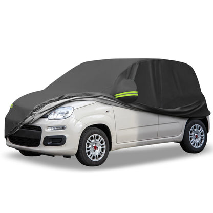 Waterproof Car Cover for Fiat Panda (2003–2022) Black, Zippered