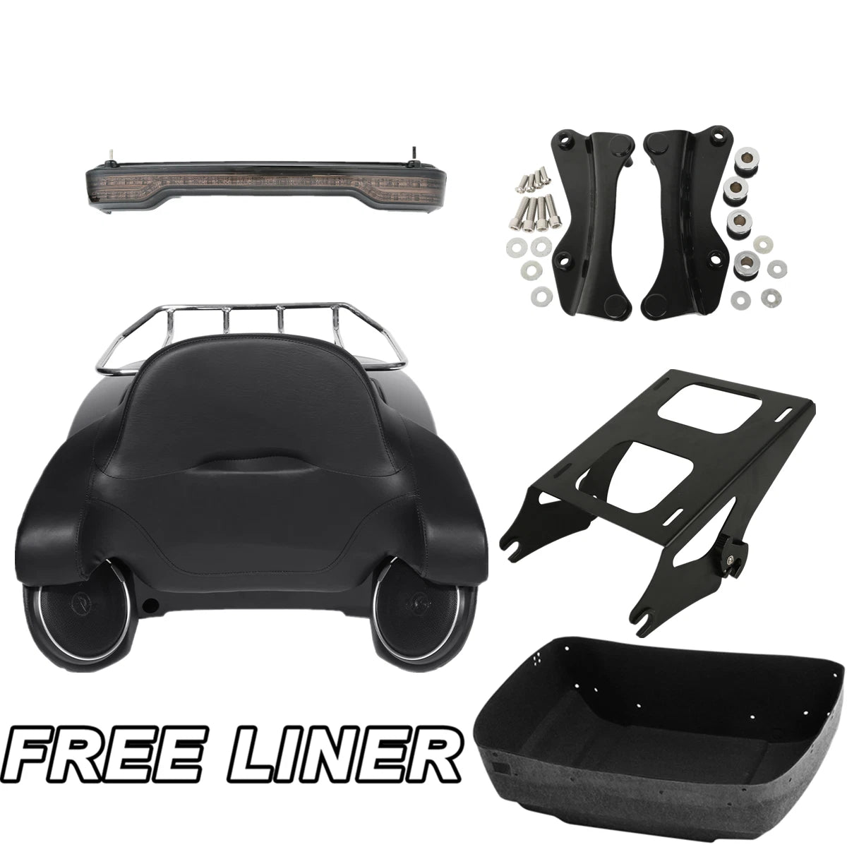 LED Tail Light Rack Speakers for Harley Touring (2014–2026)