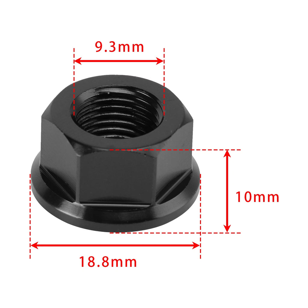 6x Rear Sprocket Nuts M10 x 1 Black for Ducati 1098 1098S 1098R 1198 S (2007–2011)