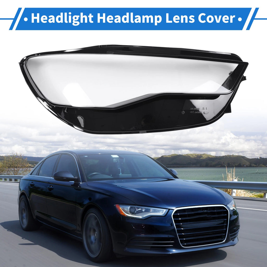 Headlight Lens Cover Front Right Replacement for Audi A6 (2016–2018)