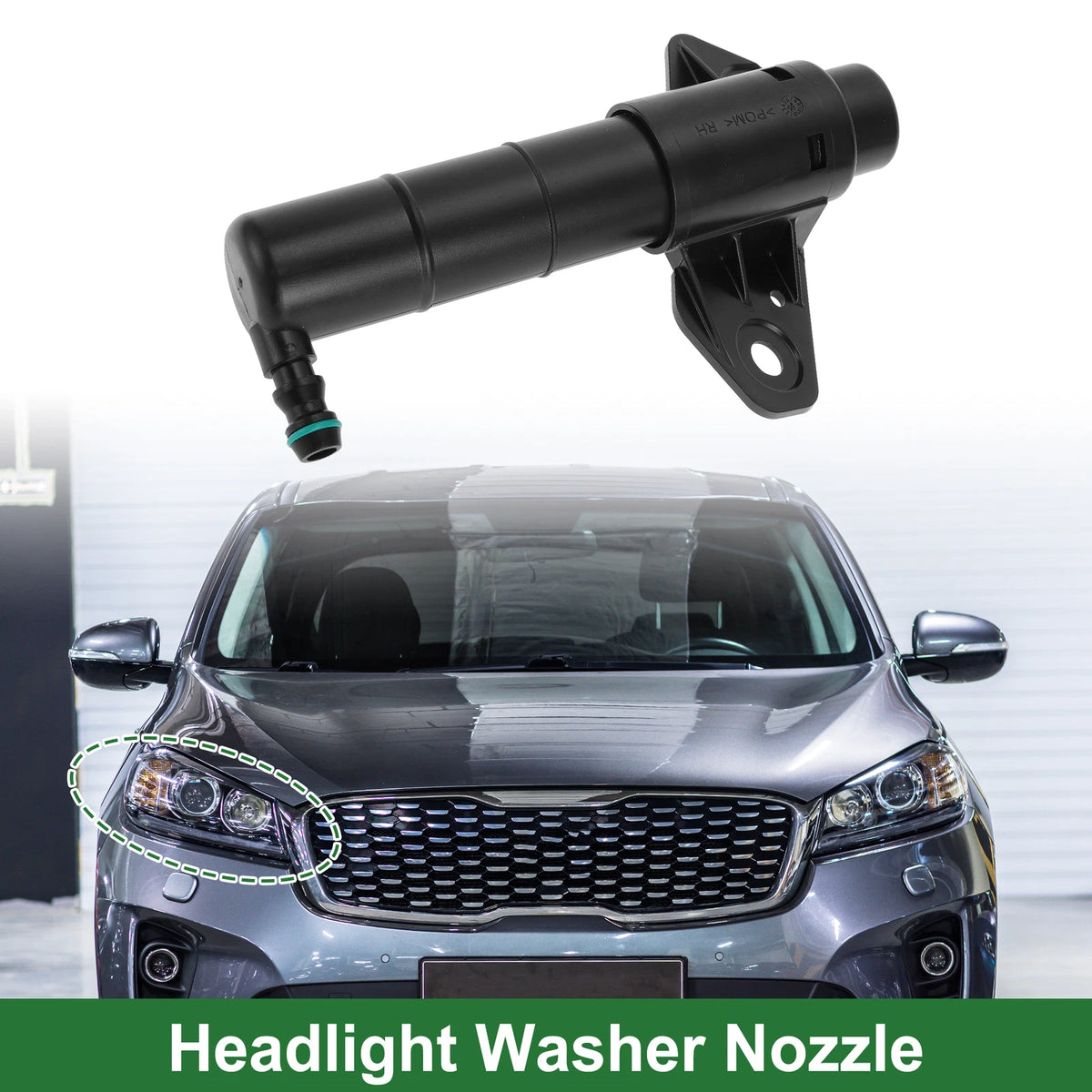 Front Passenger Side Headlight Washer Nozzle for KIA Sportage III (2010–2016)