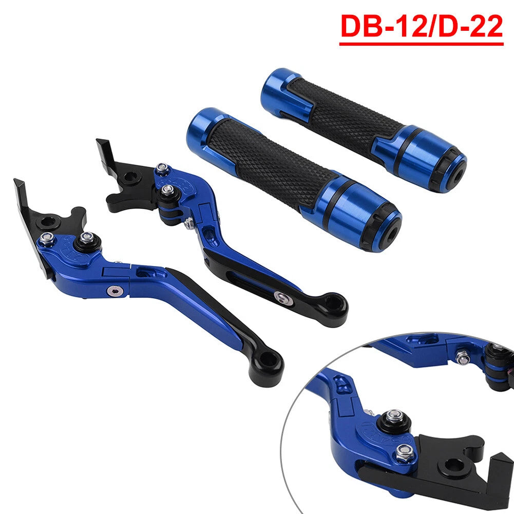 Blue Extendable Brake Clutch Levers Handlebar Grip Set For Ducati Monster 796