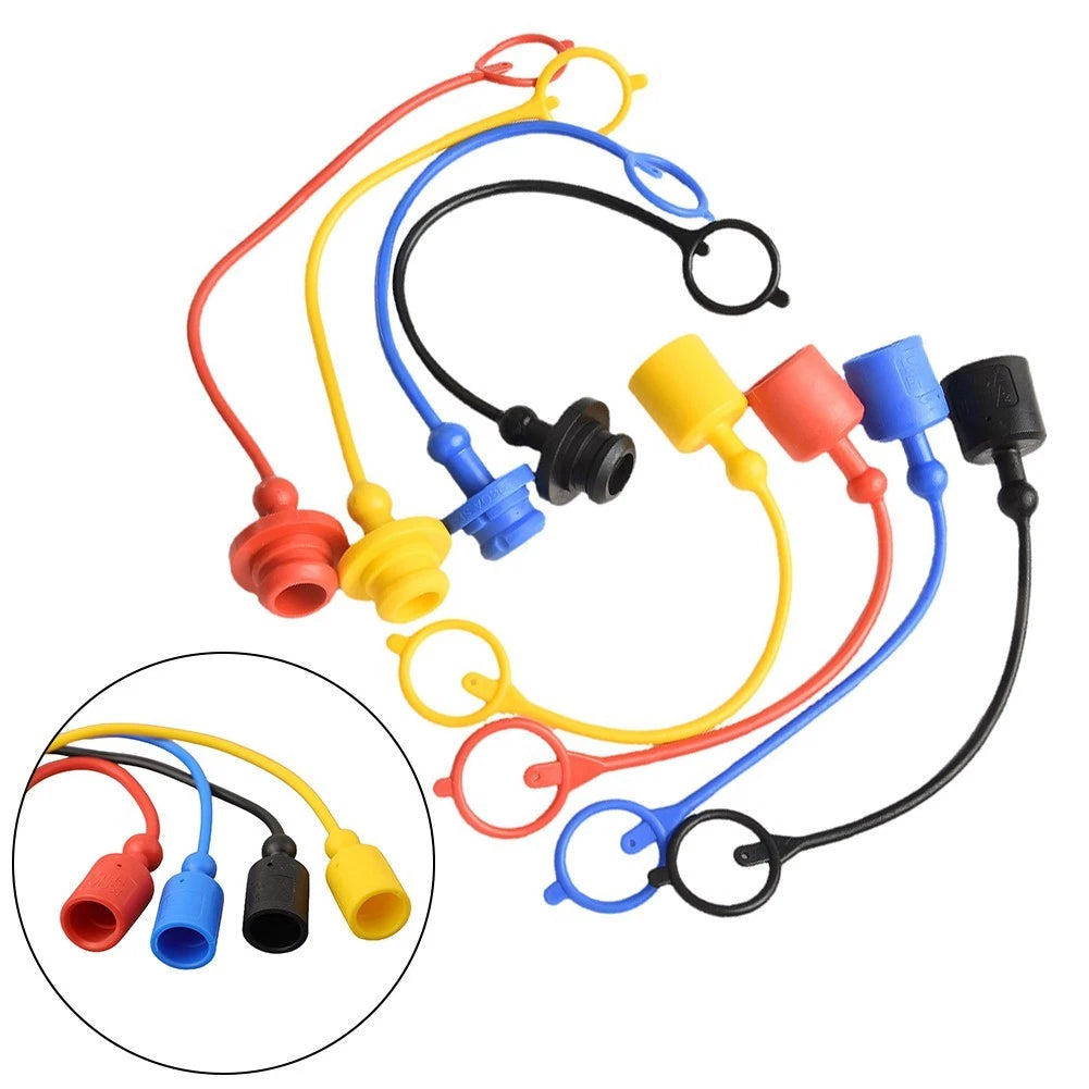 Set of 4 Colorful Quick Coupler Adapters for Hydraulics