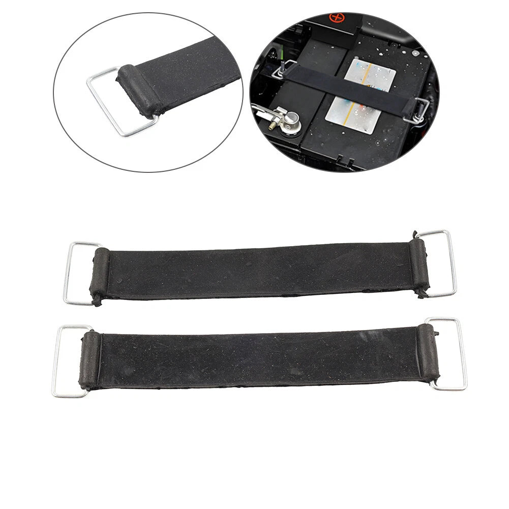 2Pcs Rubber Battery Strap Holder Belt for Honda Suzuki (Universal)