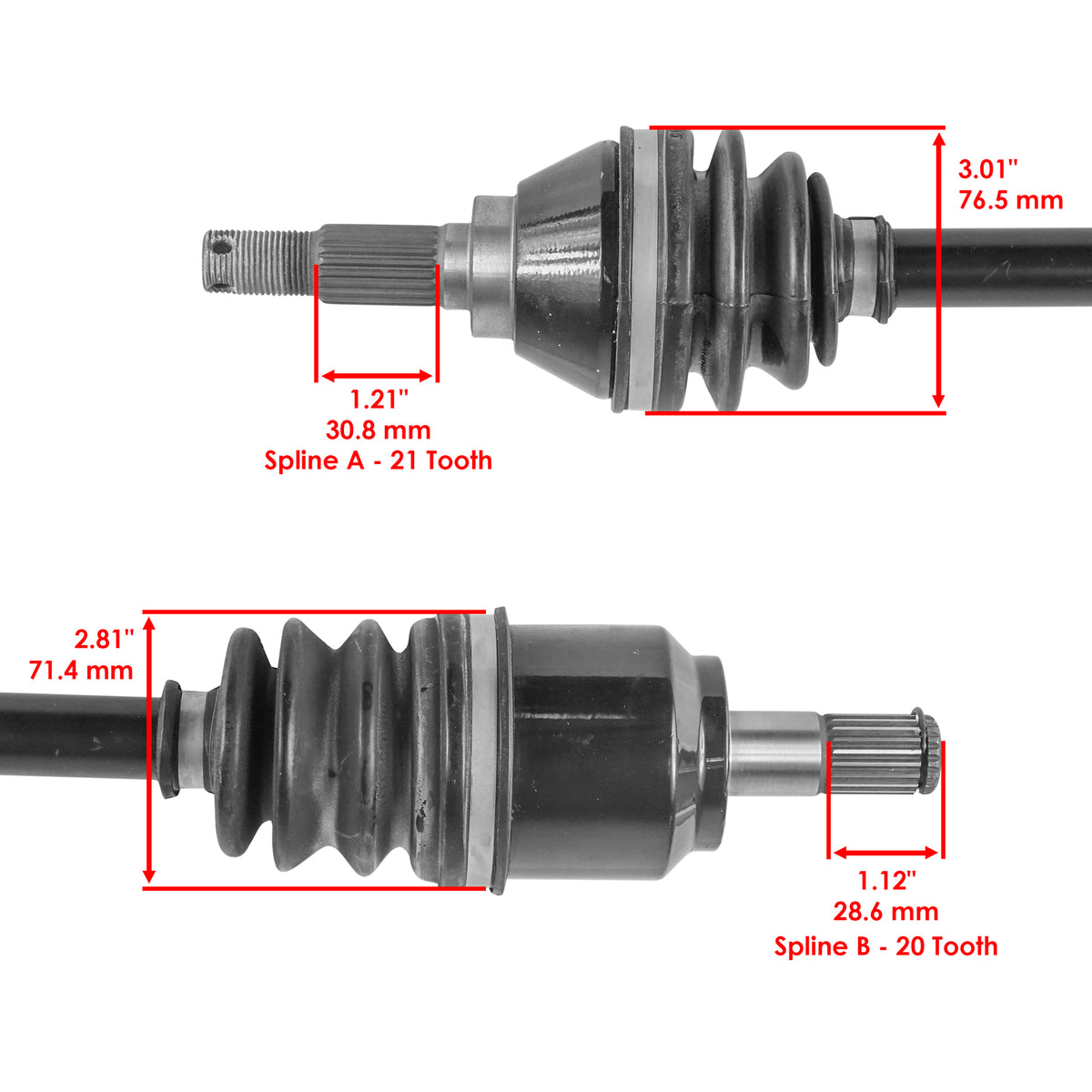 Front Right CV Joint Axle Replacement for Kawasaki Brute Force 750 (2008–2011)