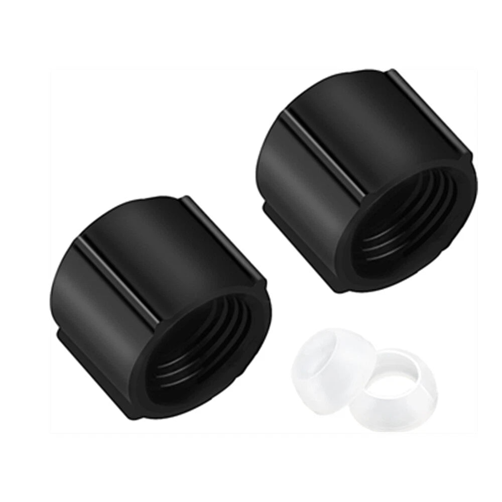 2 Pcs Low Point Drain Seals & Caps for RV/Camper (1/2" Hot & Cold Water Lines)