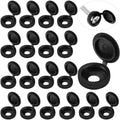 50pcs Black Hinged Plastic Clips for Auto Accessories (Universal)