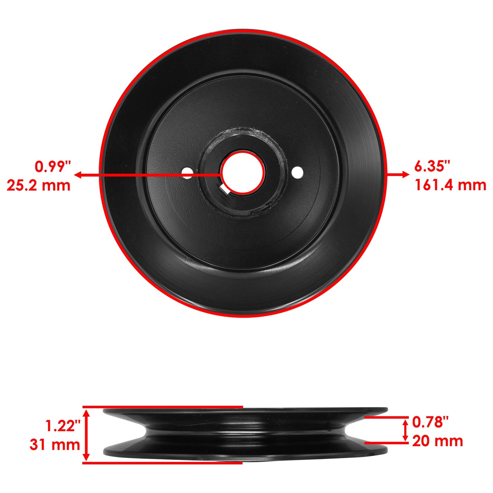 Deck Pulley 72 Inch Replacement for Woods MZ3372G MZ3761K (72")