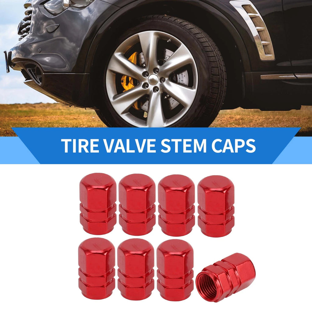Tire Valve Stem Caps Replacement for Car SUV RV Wheel (10x17mm) 8 Pack