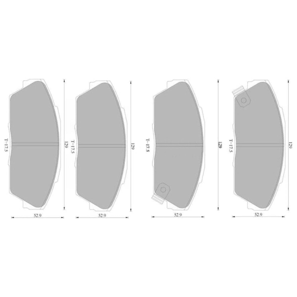 Set of 4 Bosch Front Disc Brake Pads for Honda Integra DA9 (1989–1993)