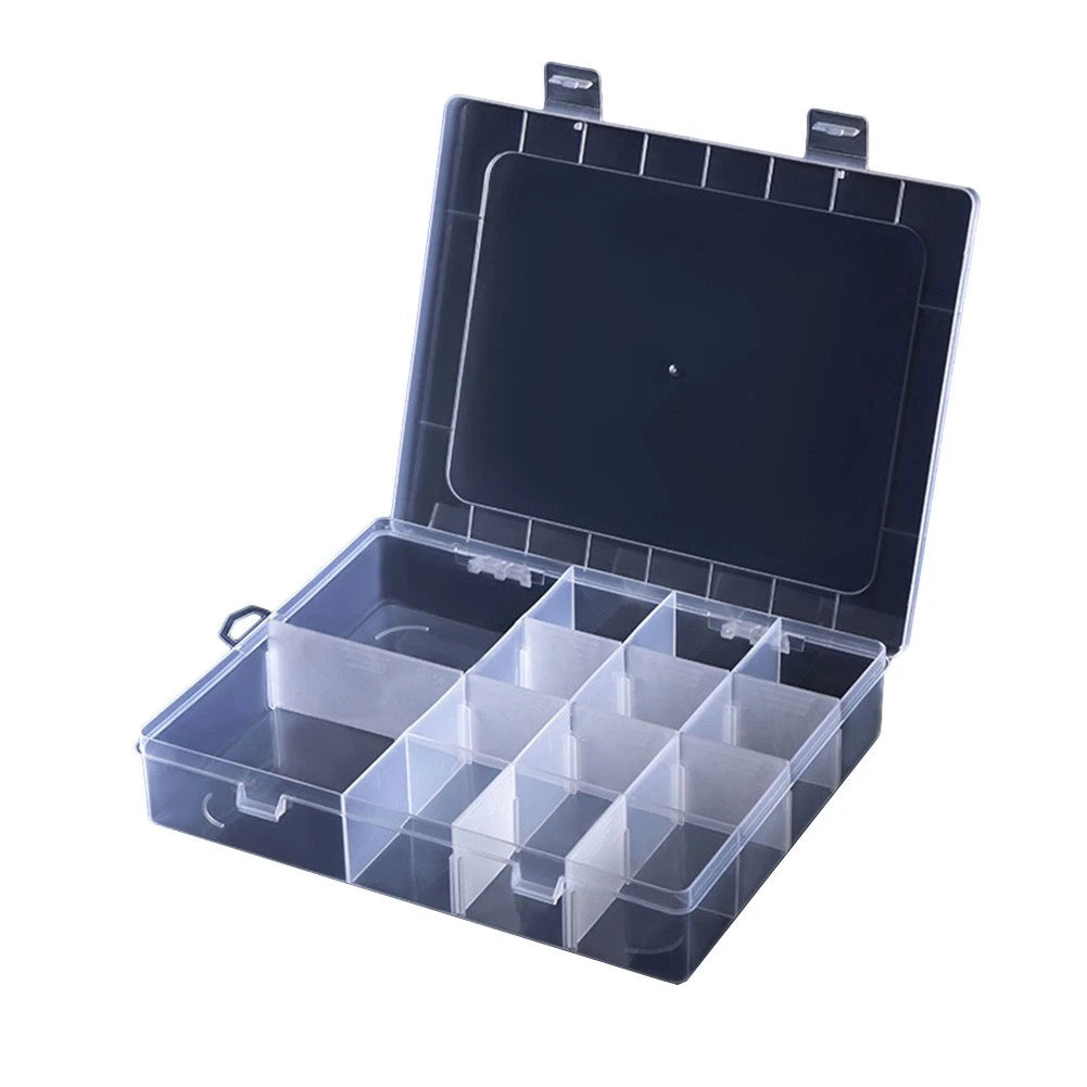 Adjustable Plastic Storage Box Organizer for Screws (14 Grids)