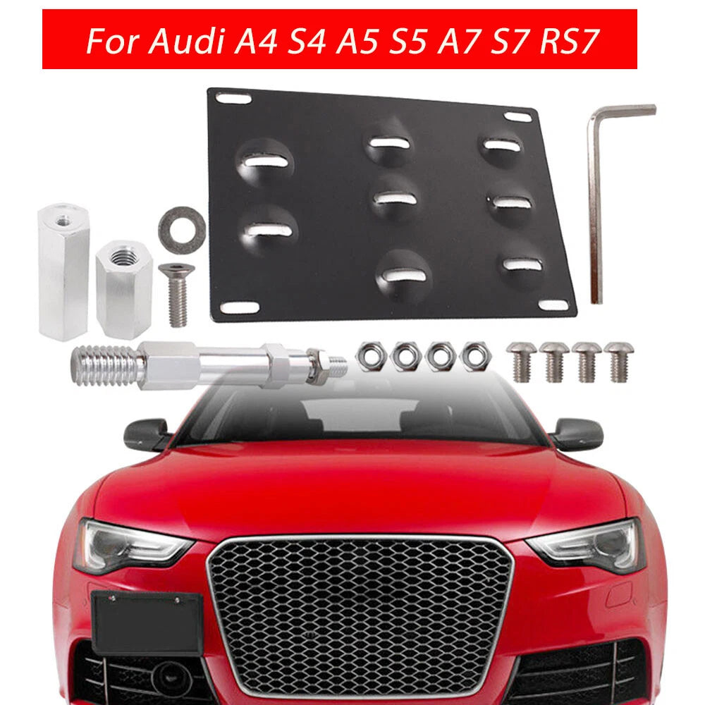 Tow Hook License Plate Mount Bracket for Audi A5/S5/RS5 (2008–2015)