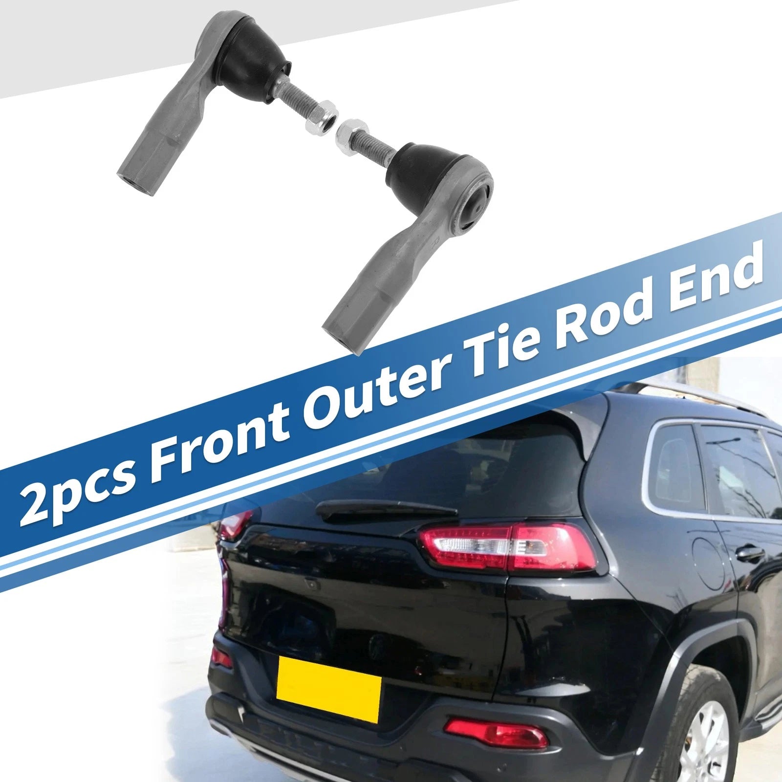 2X Front Outer Tie Rod End No.68224937AA for Jeep Cherokee (2014–2018)