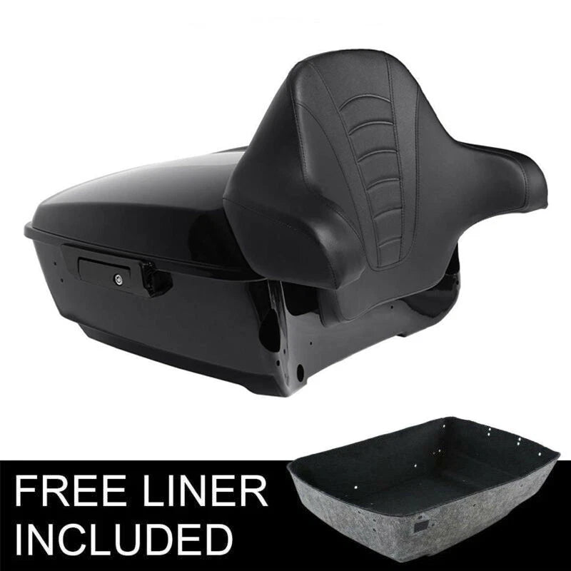 Black King Trunk & Backrest for Harley Touring Electra Road Glide (2014–2026)