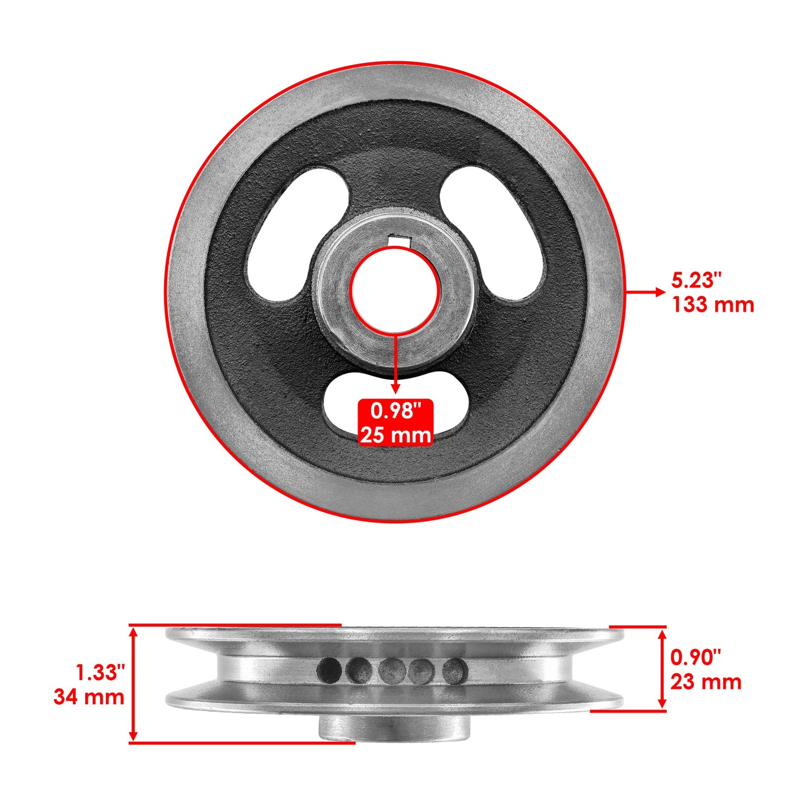 Deck Spindle Sheave Pulley Replacement for Exmark TR23KC TT20KCC (2000–2018)