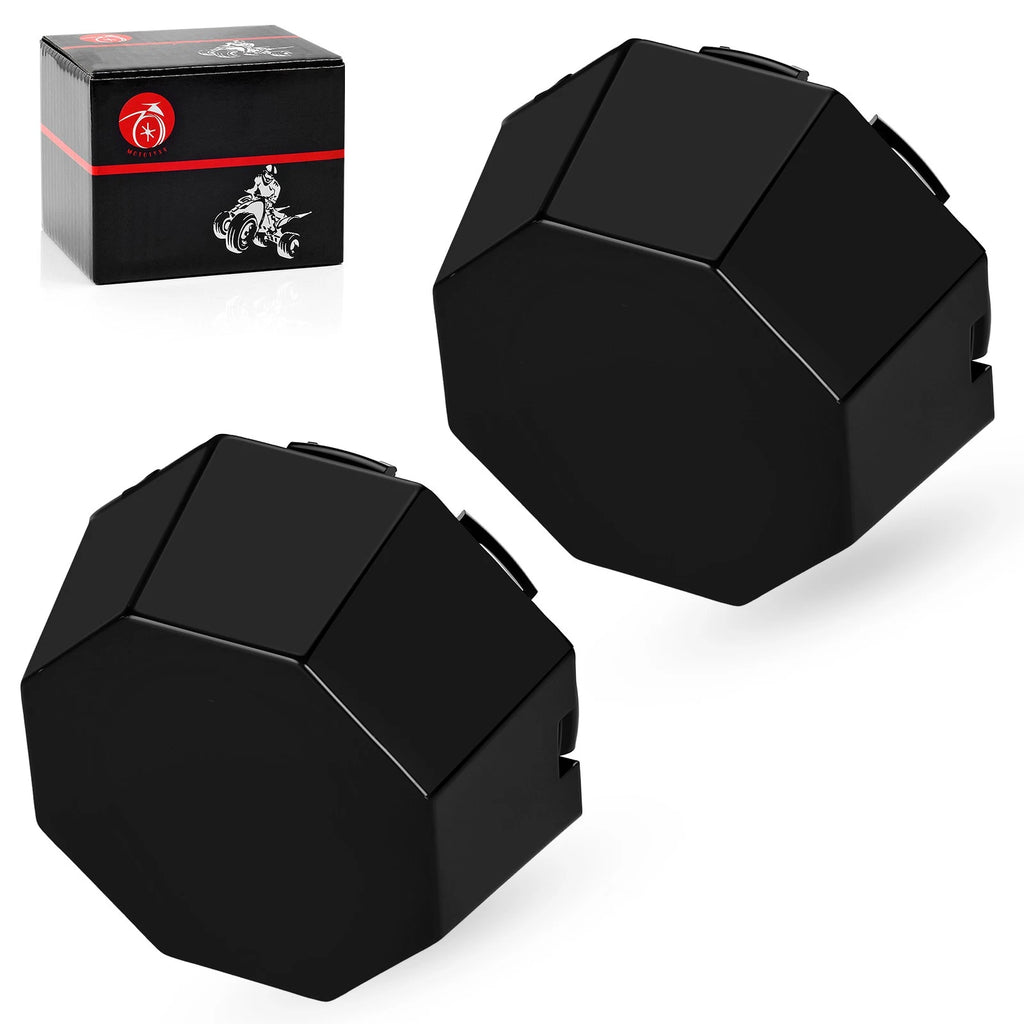 2X Matte Black Hub Cap Cover for Polaris Sportsman 570 (2020–2024)