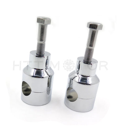 7/8" Handlebar Riser Mounting Clamp for Universal Motorcycle (All Years) Chrome