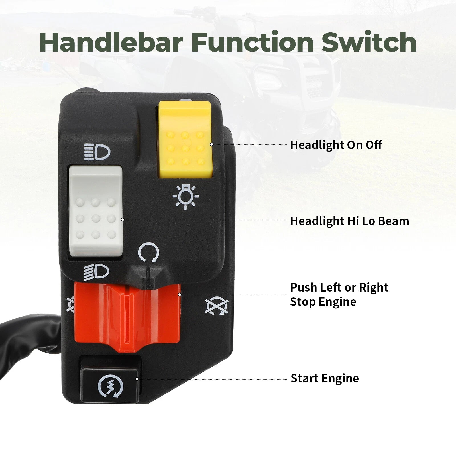 Left Handlebar Switch for Honda Rancher 420 TRX420FPM/FM/TM (2007–2014)