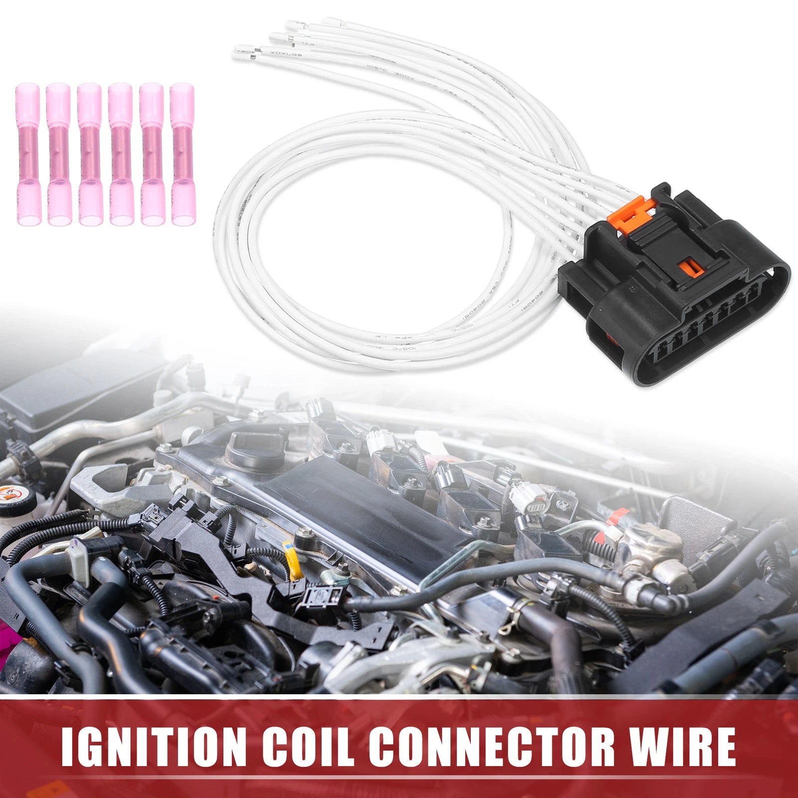 Ignition Coil Connector Wiring Harness Set Replace for Chevy Cruze 1.4L (2011–2016)