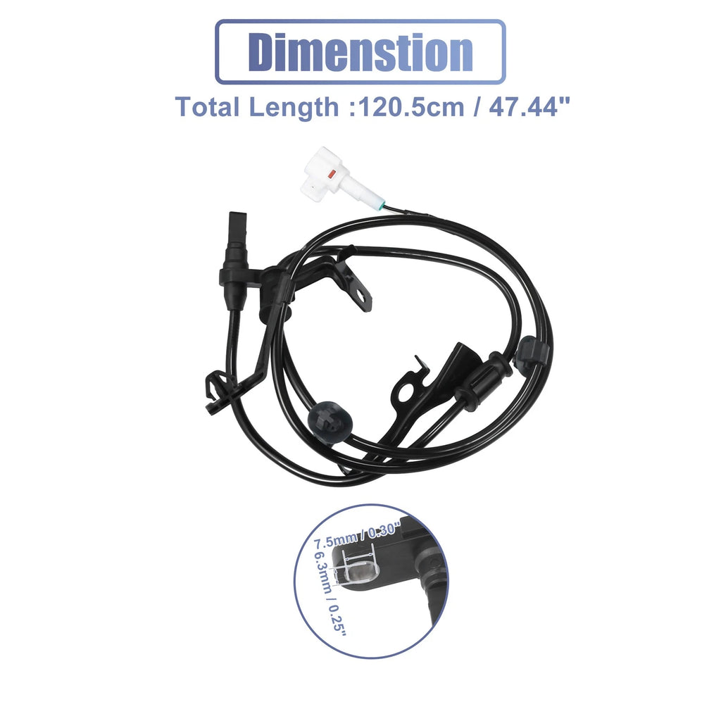 ABS Wheel Speed Sensor Front Left Right Replacement for Toyota Yaris (2007–2011)