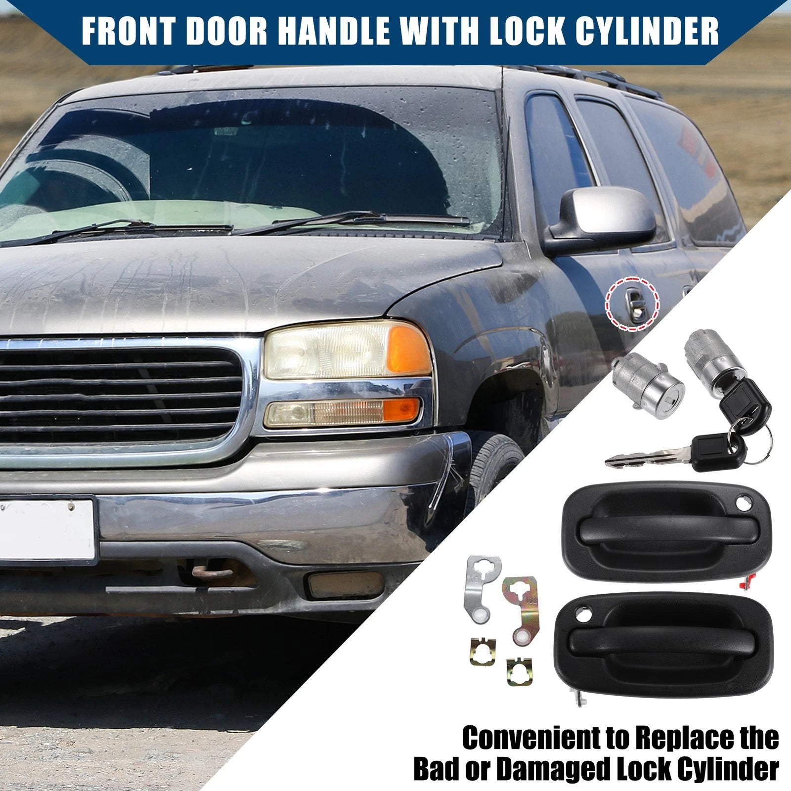 Door Lock Cylinder Replacement for Chevy Silverado GMC Sierra (2014–2018)
