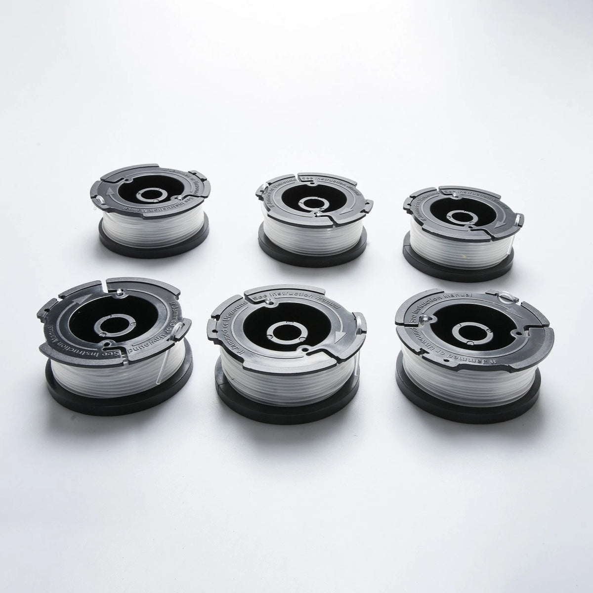 6 Pack String Trimmer Spool 0.065" Nylon Line for Black Decker GH610