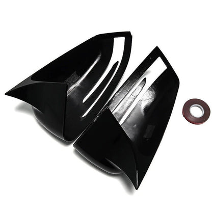 Glossy Black Wing Mirror Cover Caps For 10-16 Mercedes E-Class W212 C-Class W204
