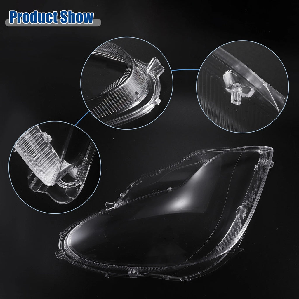 Headlight Clear Lens Cover Pair for Mercedes W219 CLS Class (2005–2011)