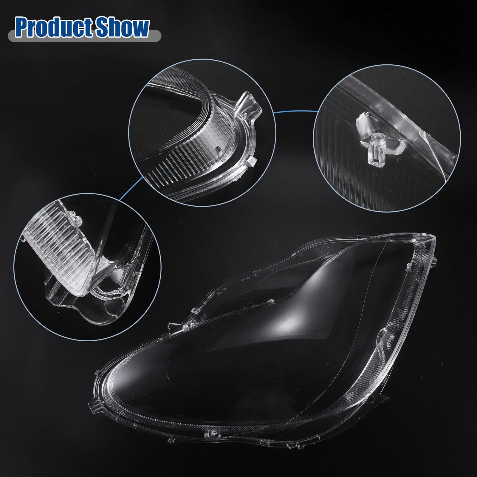 Headlight Clear Lens Cover Pair for Mercedes W219 CLS Class (2005–2011)