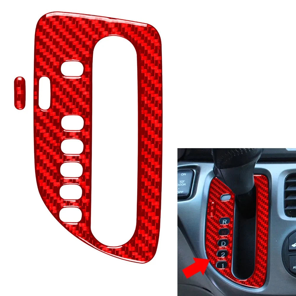 Carbon Fiber Red Interior Control Panel Trim for Honda Odyssey (2005–2010)