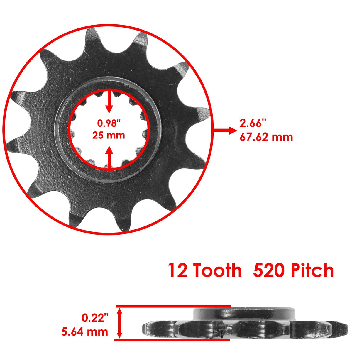 Front and Rear Sprockets Replacement for Kawasaki KSF250A Mojave (1987–2004)