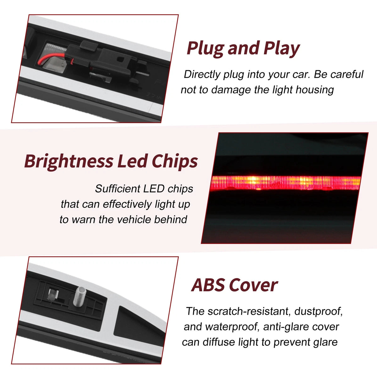 LED Third Brake Light for Ford Fusion (2015–2020) DS7Z13A613A
