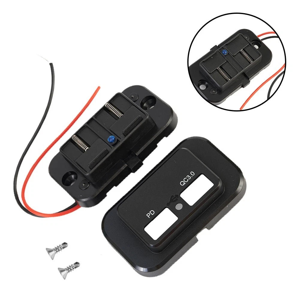 Dual USB Fast-Charge Socket for Car RV Boat (DC12V-24V)