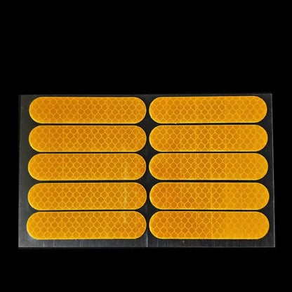 Set of 10 Waterproof Reflective Stickers for Traffic Safety