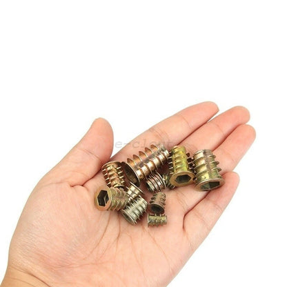 50PCS Threaded Hex Drive Wood Screw Inserts for M4/M5/M6/M8