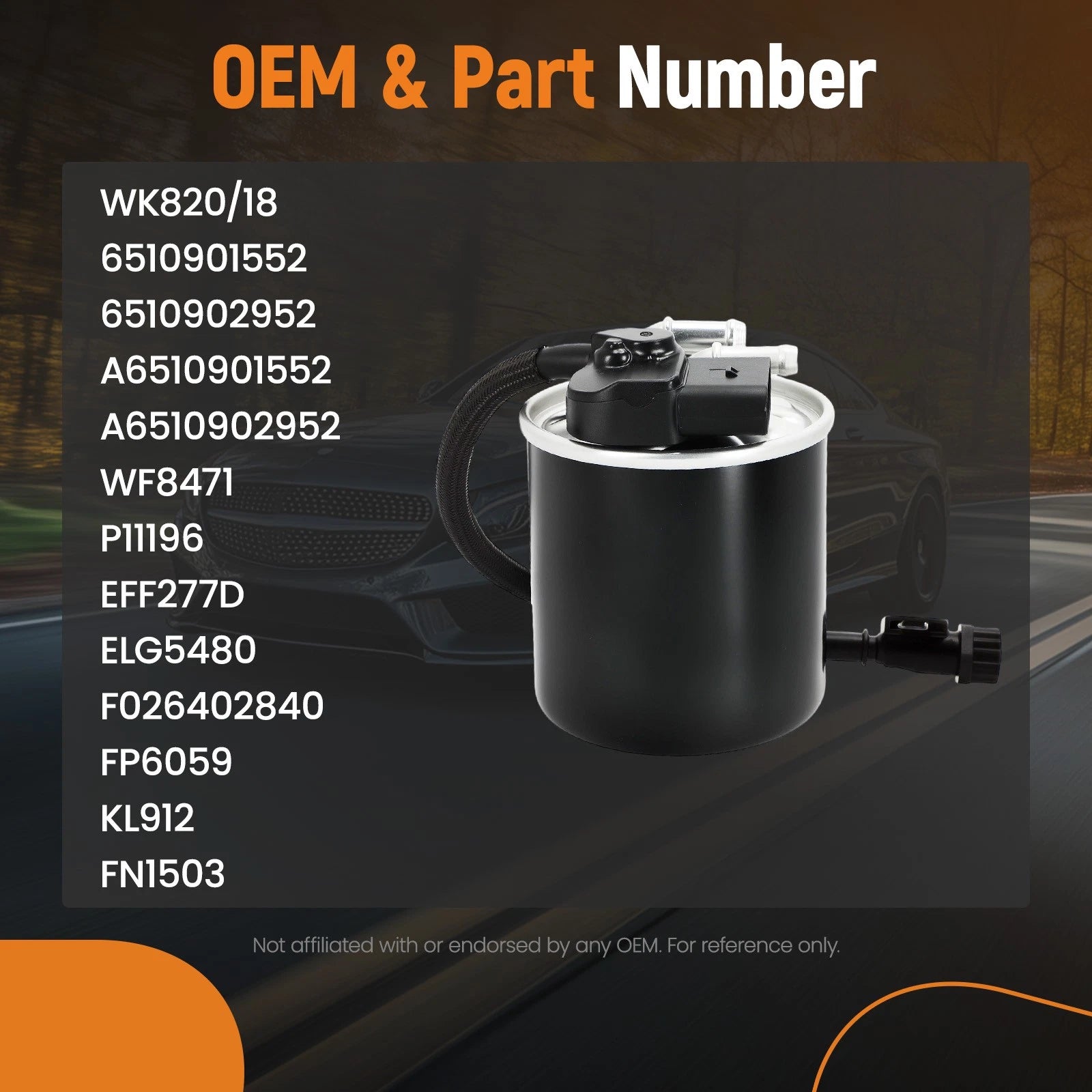 Fuel Filter for Mercedes E200 E220 CDI 2009–2015 KL912