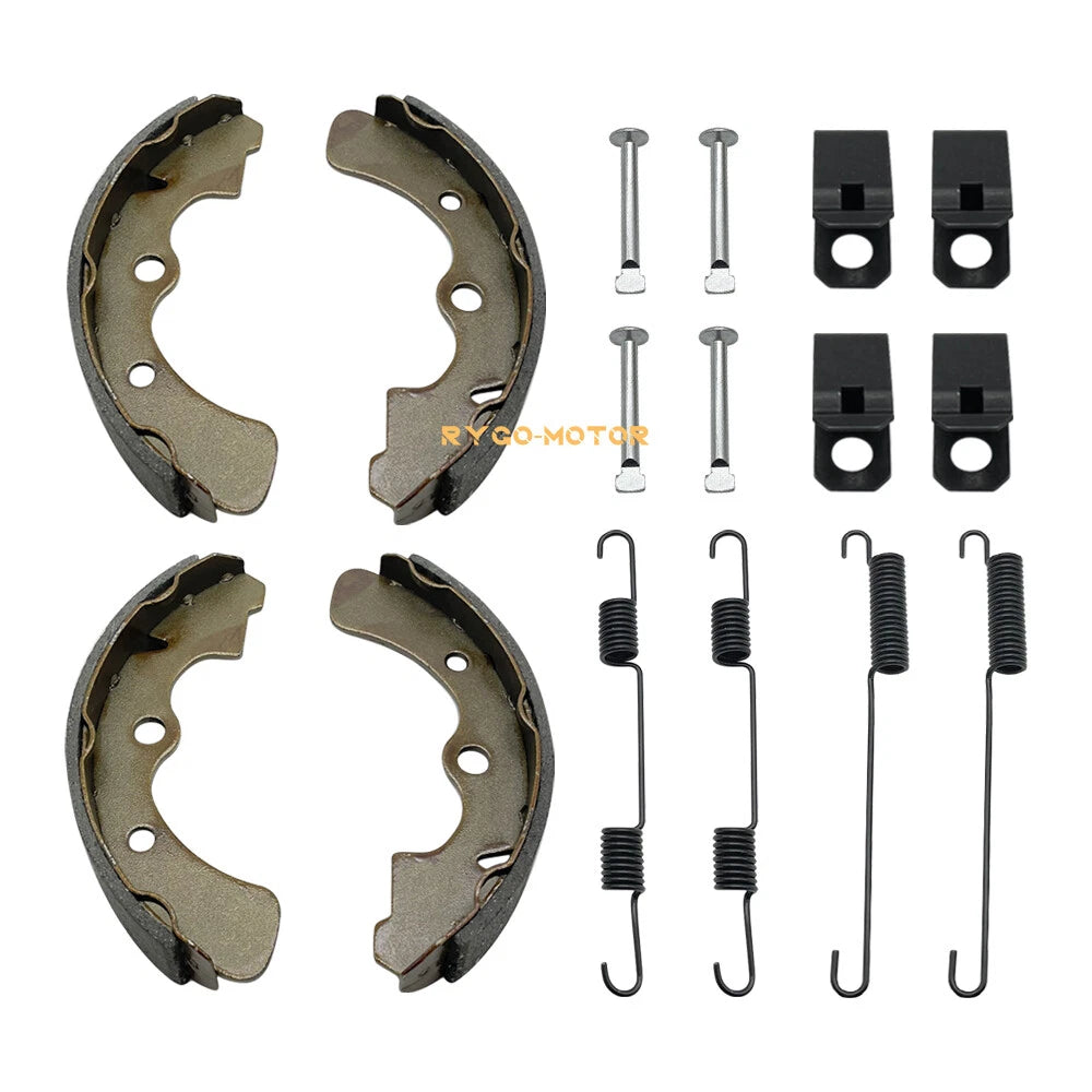 Front Brake Shoes w/Springs Pins for Kawasaki Mule 2510 2520 KAF620 (1993–2000)