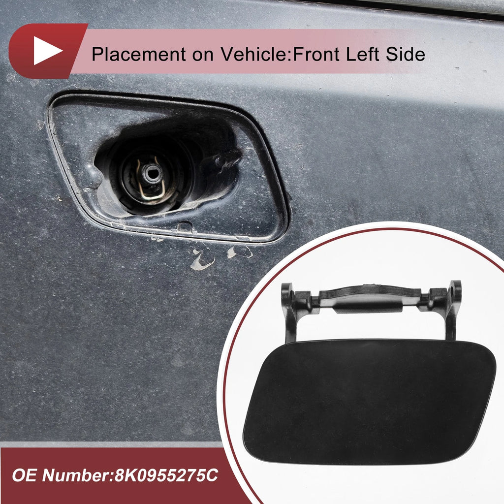 Front Left Washer Nozzle Cover Cap for Audi A4 S4 (2013–2015) Unpainted