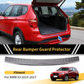 Rear Bumper Topper for BMW X3 (2015–2017) Silver Tone