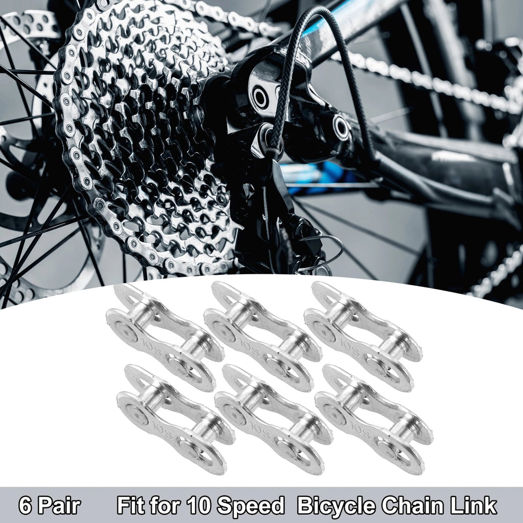 10 Speed Chain Master Link Connectors Silver Tone Pair for Bike Bicycle MTB