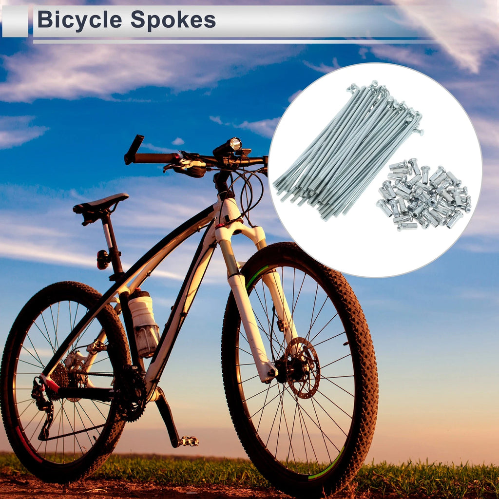 Spoke Nipples 12G 101mm Steel Carbon Galvanized Universal for Bicycle Set