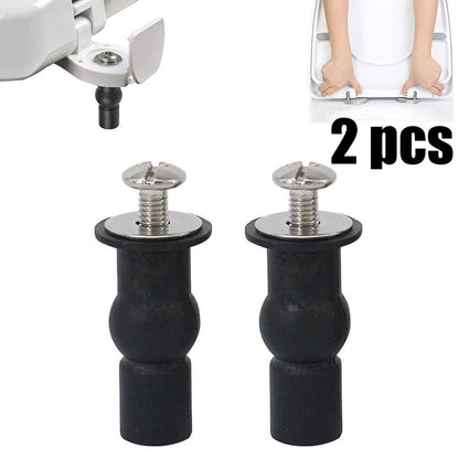 Rubber Toilet Seat Hinges with Screws for Universal Fit (2010–2023)