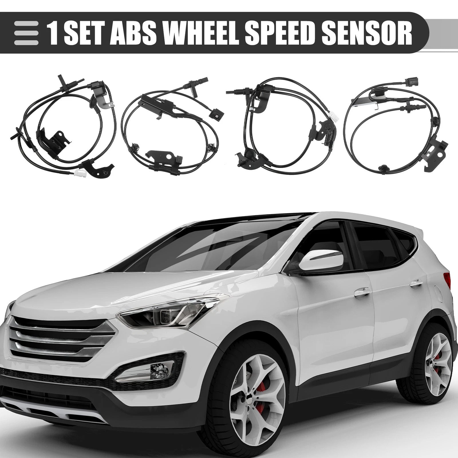 ABS Wheel Speed Sensor Front Rear 4Pcs for Toyota RAV4 4WD (2008–2012)