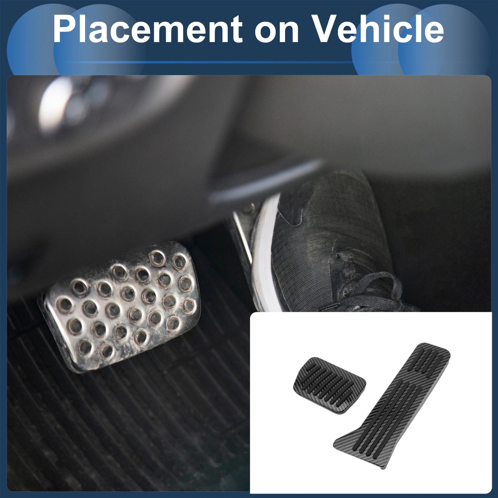 Automatic Accelerator Pedal Cover for Mazda 2 (2015–2020) Black Carbon Fiber