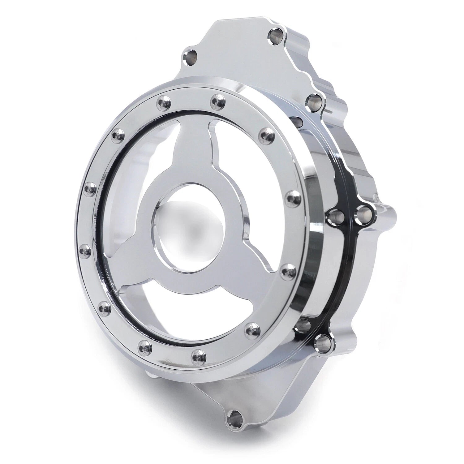 Chrome CNC Left Engine Stator Cover for Yamaha YZF R1 (1998–2003)