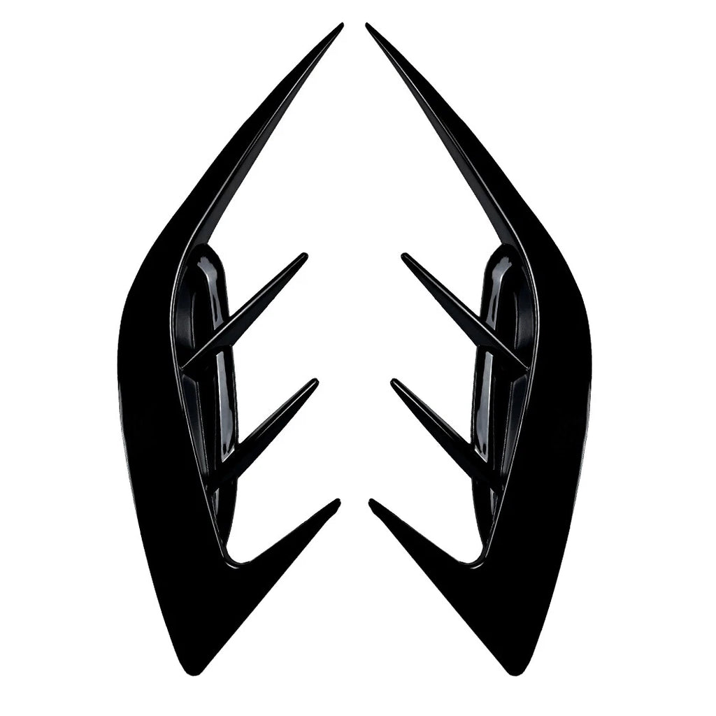 2pcs Gloss Black Rear Bumper Side Vent Canard Cover for KIA Stinger GT (2017–2023)