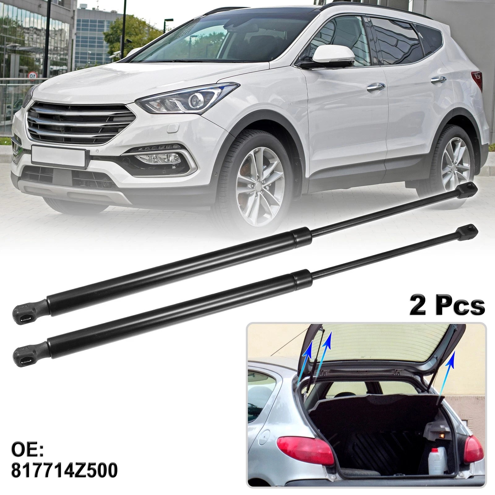 Rear Hatch Lift Supports Struts Replacement Set for Hyundai Santa (2015–2017)