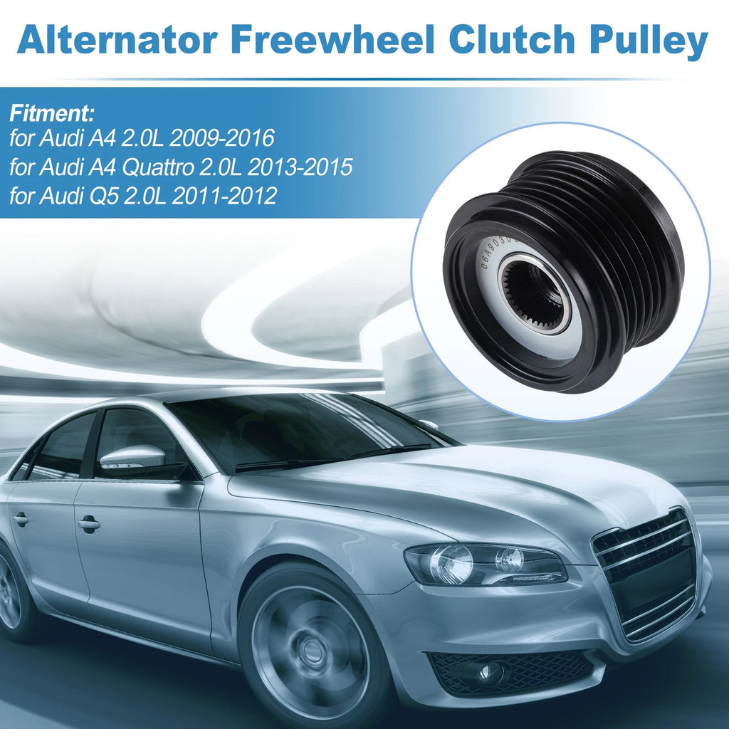 Alternator Freewheel Clutch Pulley Replacement for Audi A4 2.0L (2009–2016)