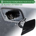 Front Left Headlight Washer Nozzle Cover Cap for Mercedes-Benz Black (2014–2023)