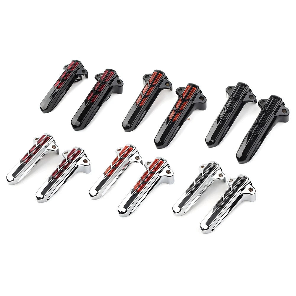Front Lower Fork Leg Covers LED Smoke for Harley FLHR FLHTK FLHX (2014–2020)